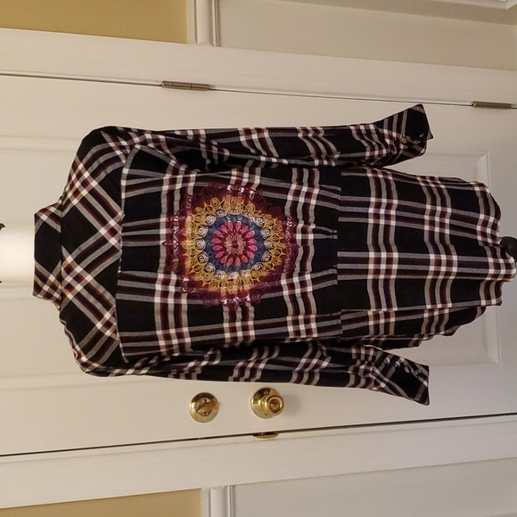 Long Plaid Tolani Shirt NWT - Picture 5 of 11